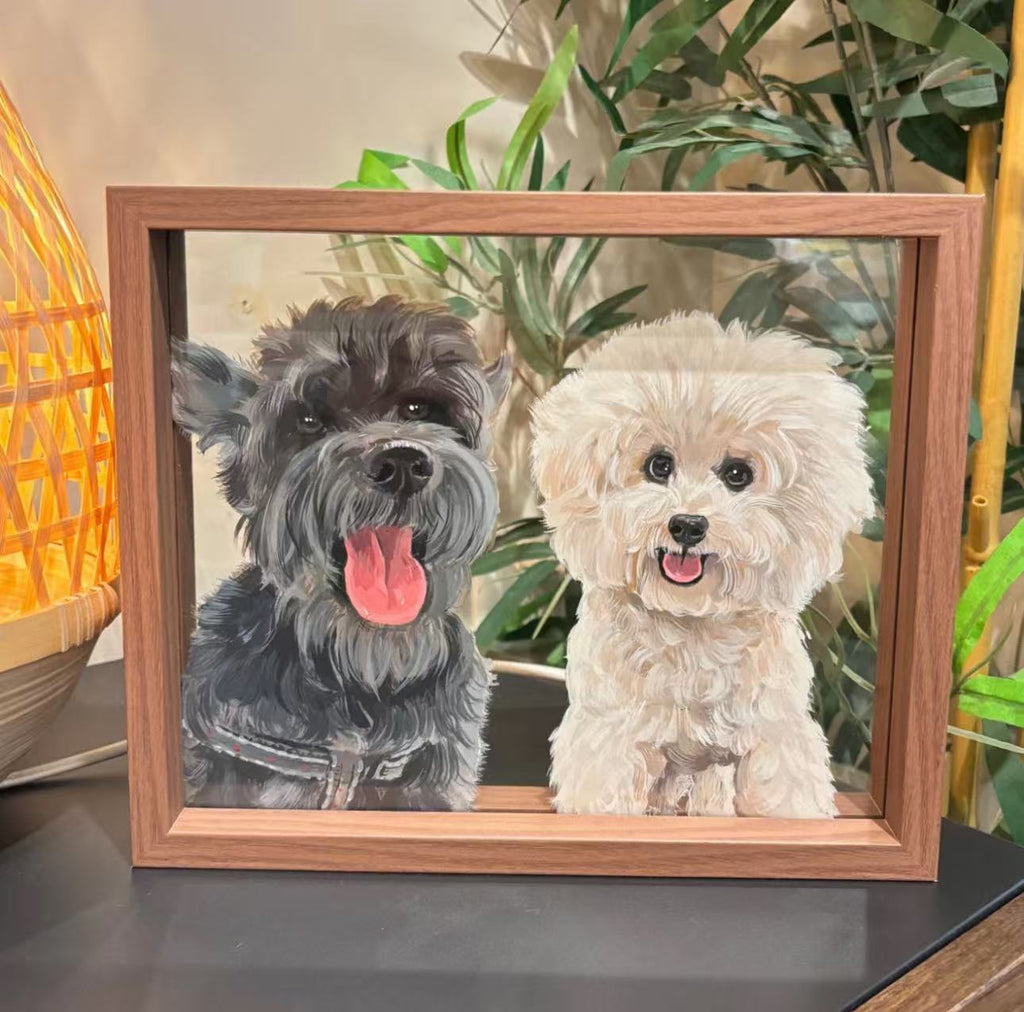 Two Pet Shadow Box Art