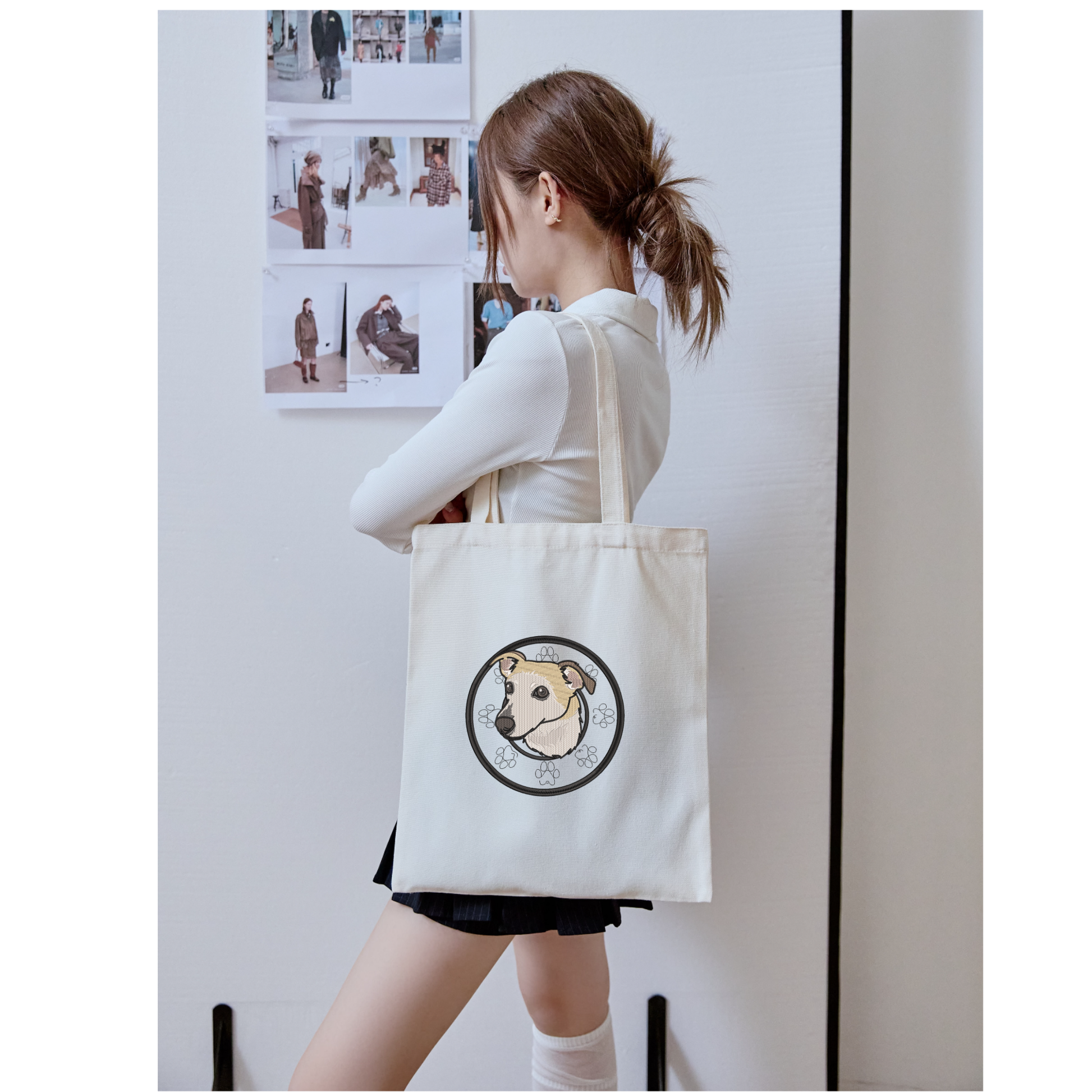 Custom Pet Portrait Tote Bag