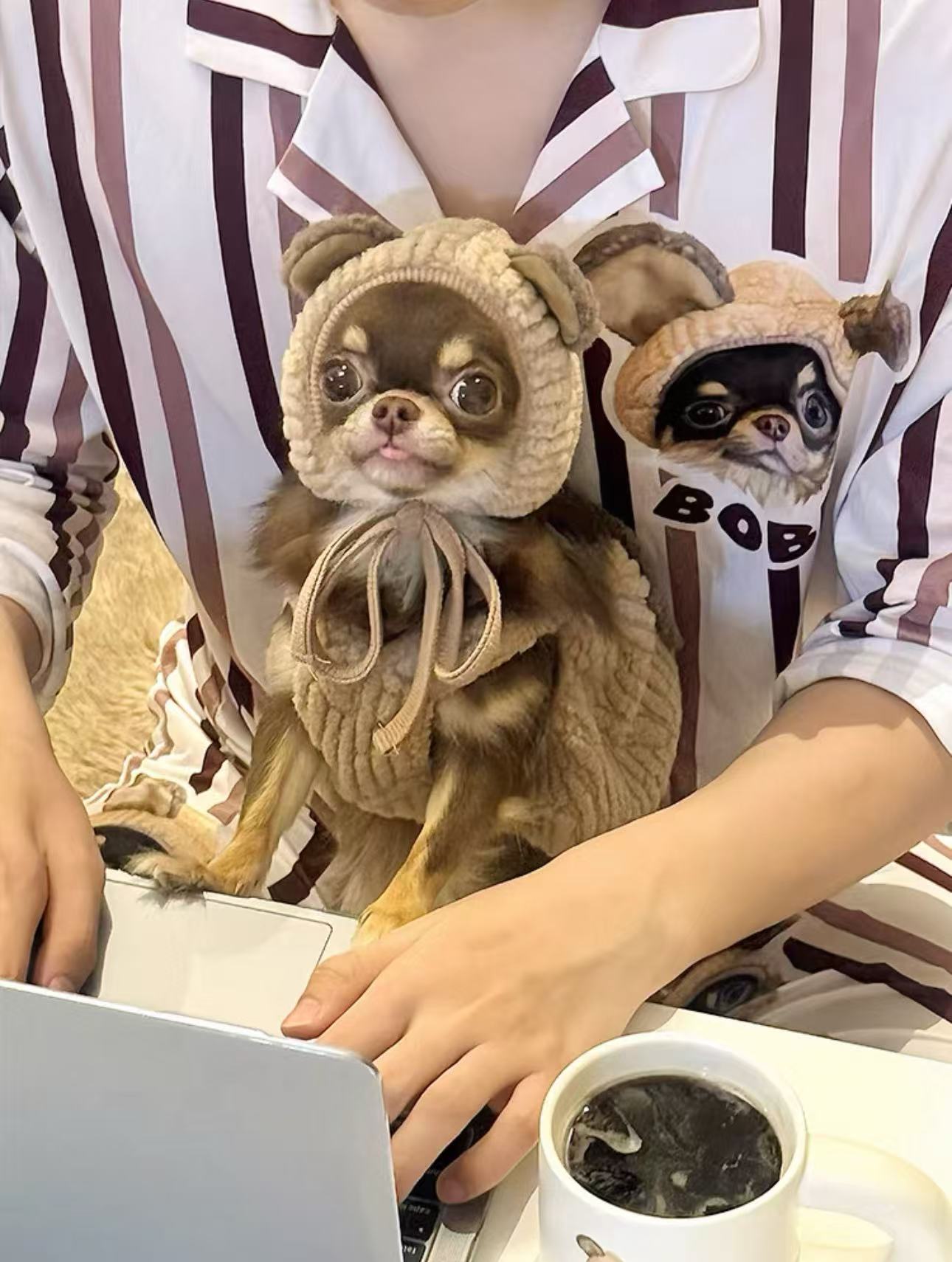 Custom Pet Photo Portrait Milk Silk Pyjamas