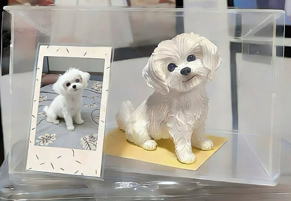 Custom pet portrait, Handmade personalized full-body pet figurines