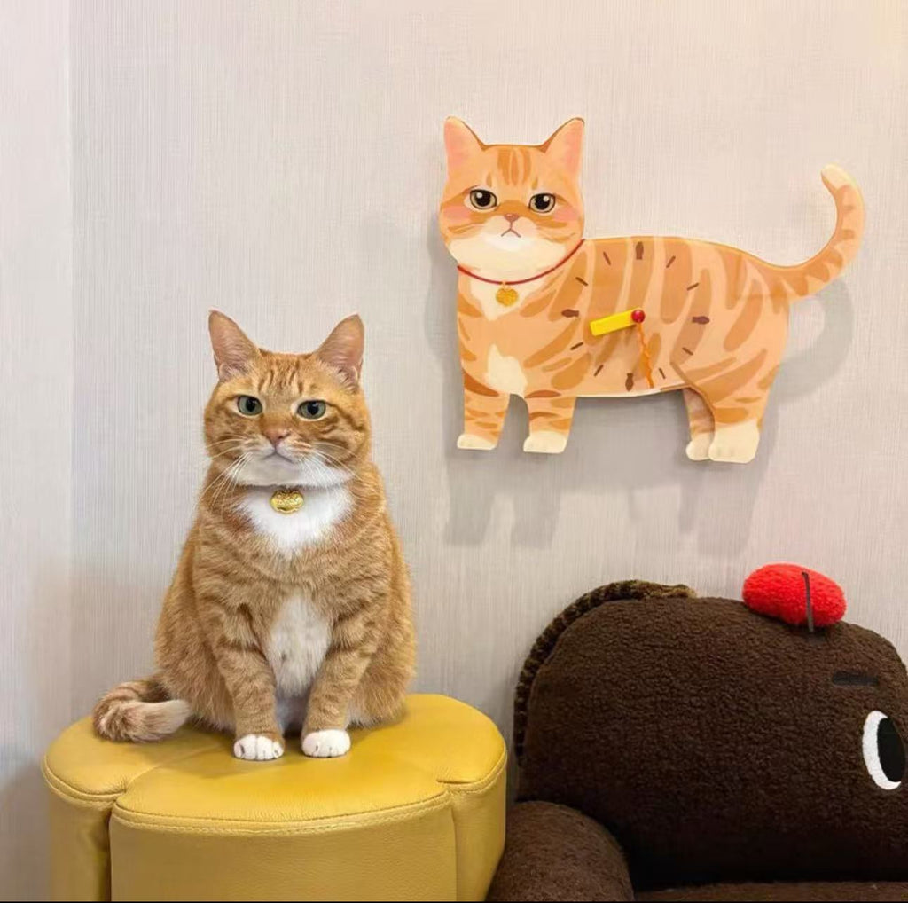 Custom Full-Body Illustrated Pet Wall Clock