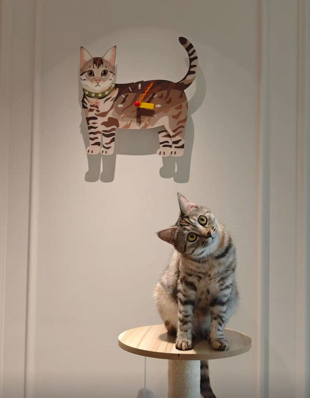 Custom Full-Body Illustrated Pet Wall Clock