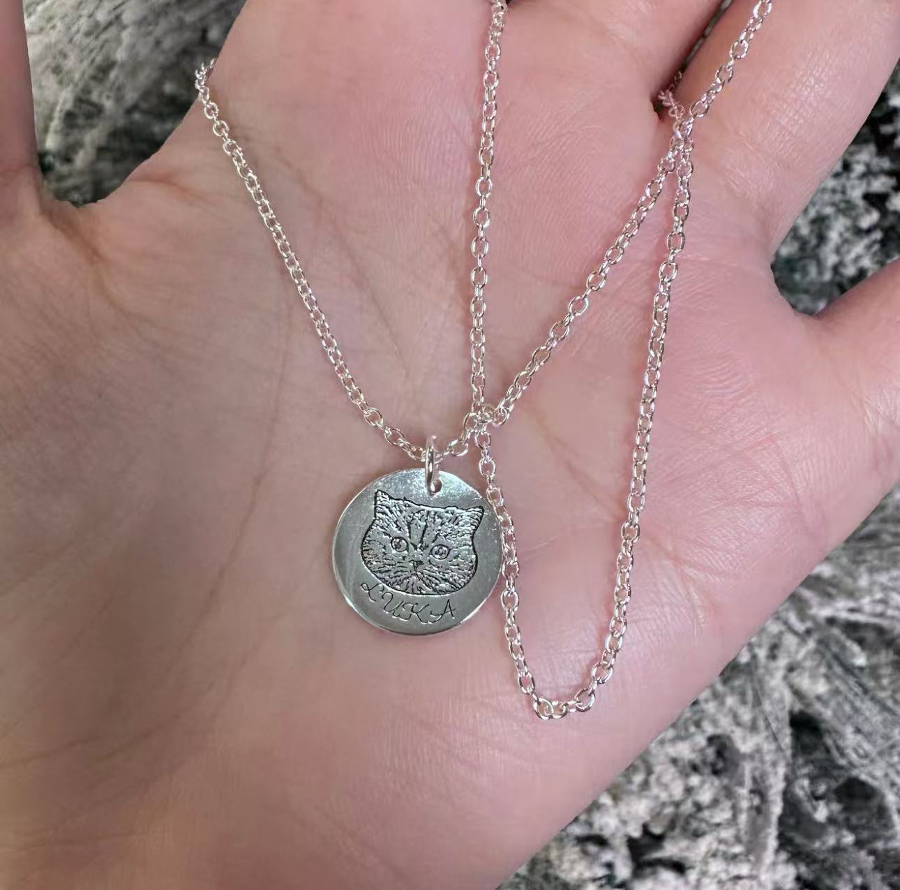 Engraved Disc Necklace
