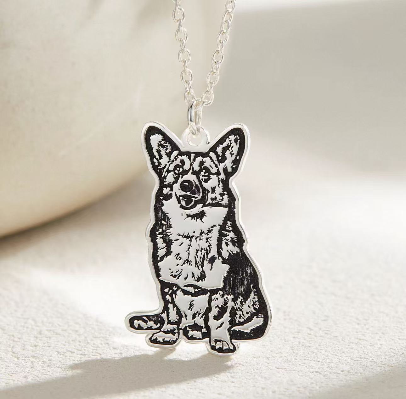 Custom Pet Silhouette Necklace