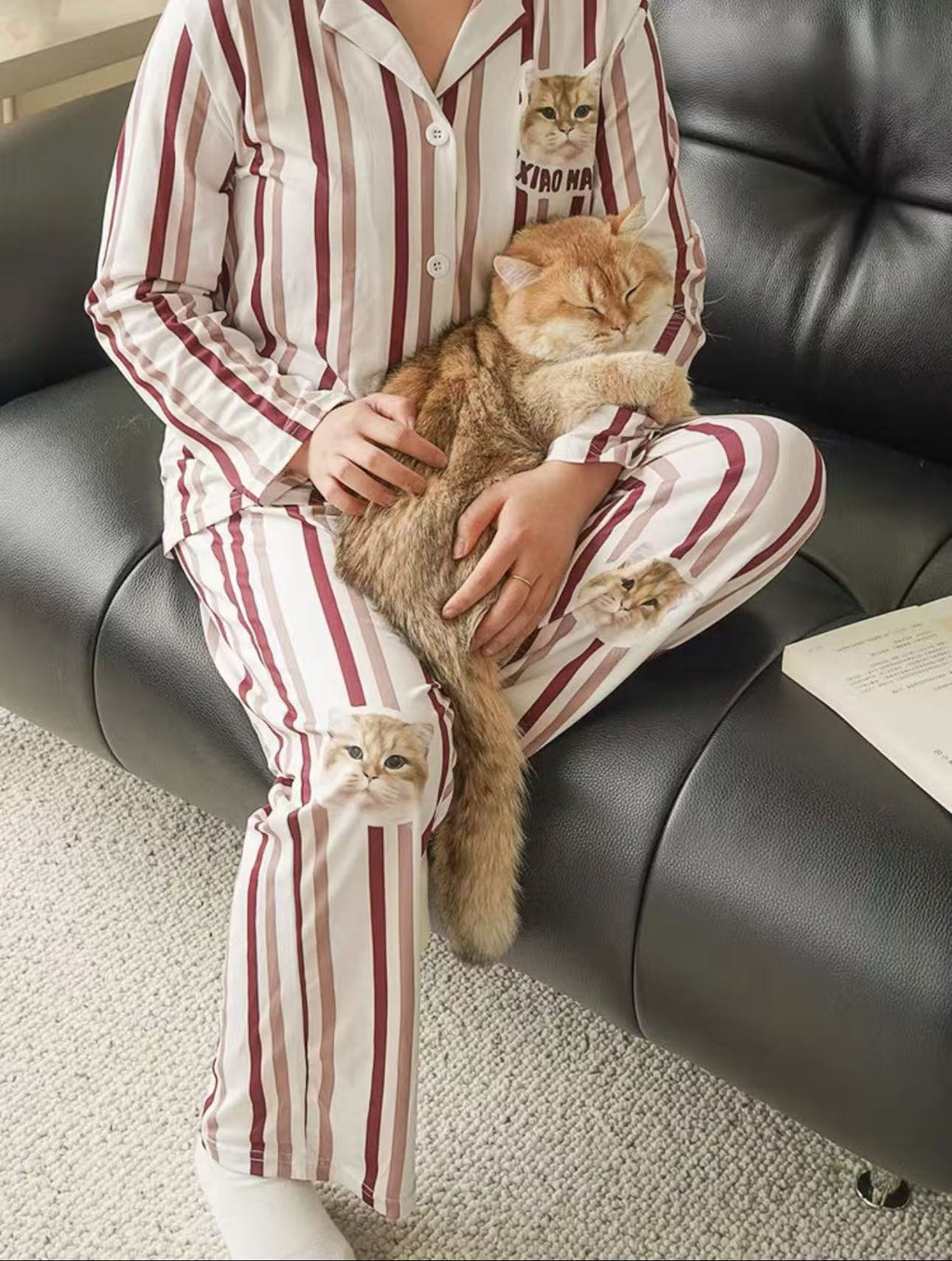 Custom Pet Photo Portrait Milk Silk Pyjamas