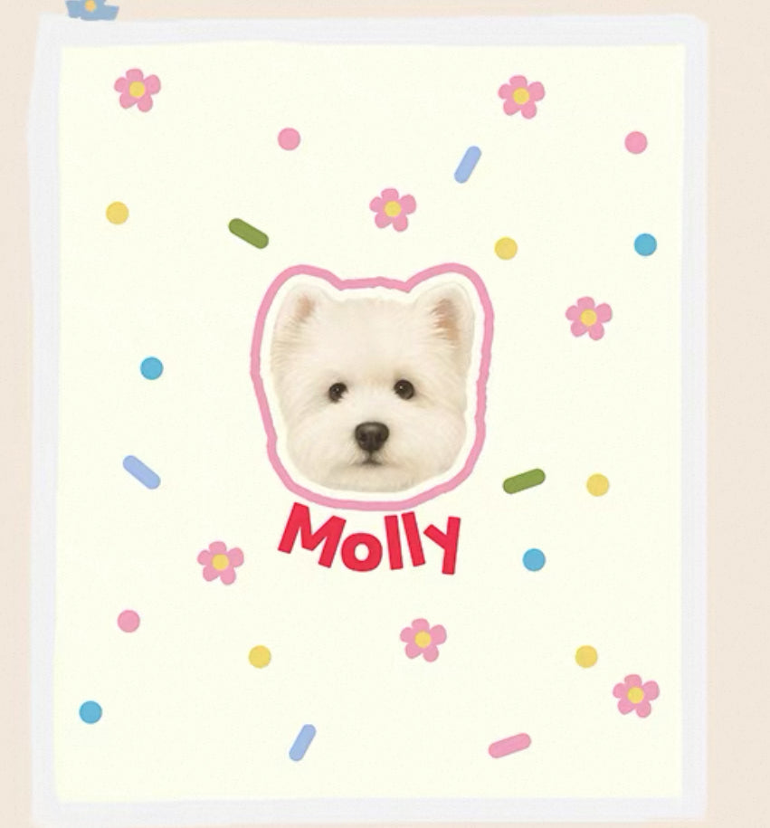 Custom Pet Photo Blanket