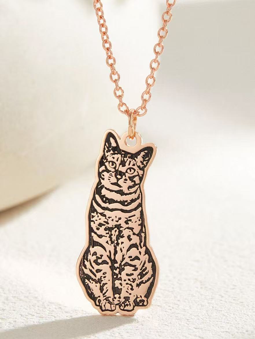 Custom Pet Silhouette Necklace