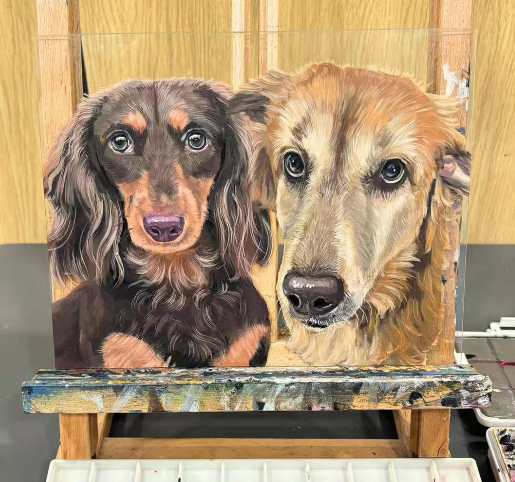 Two Pet Shadow Box Art