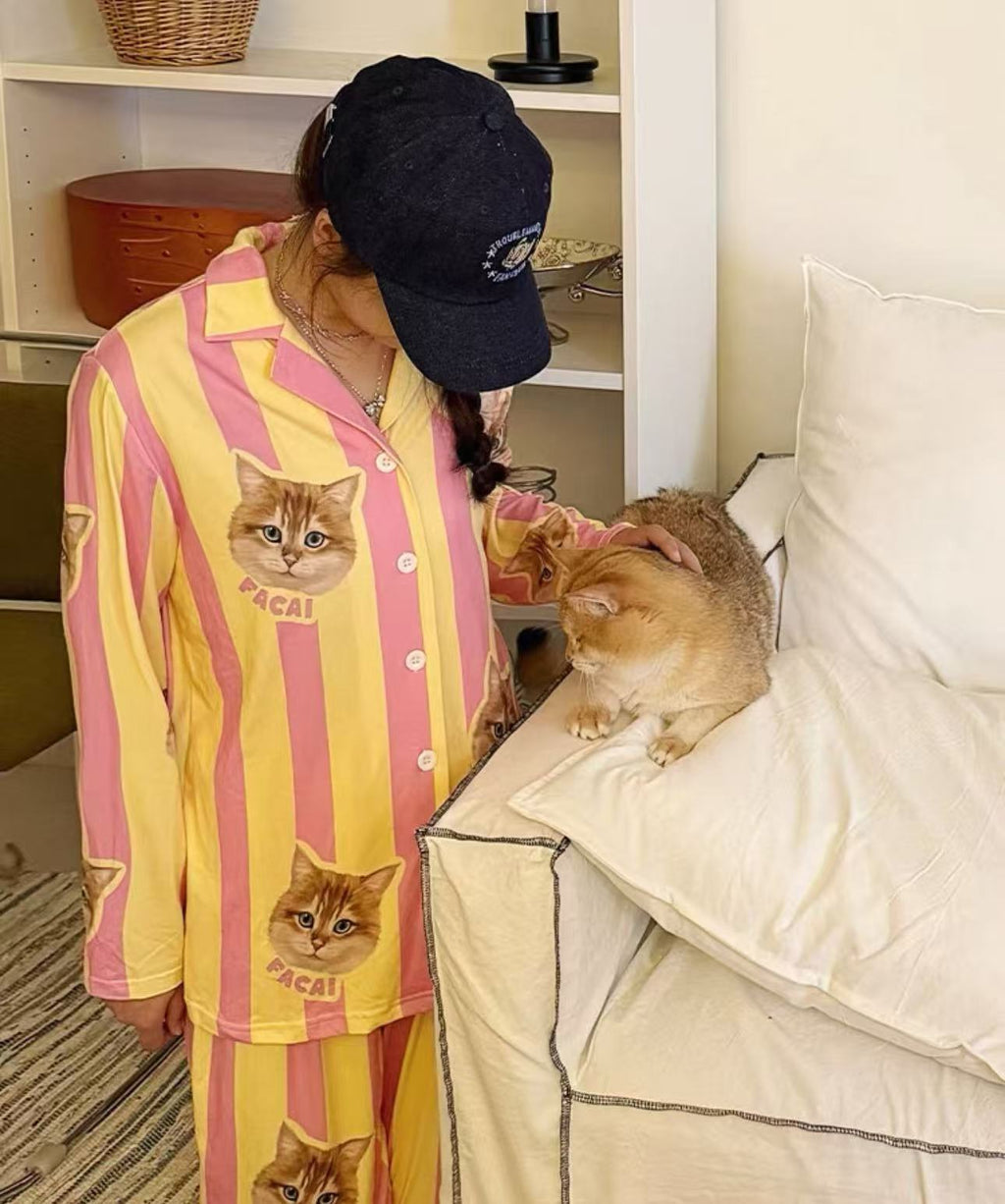 Custom Pet Photo Portrait Milk Silk Pyjamas
