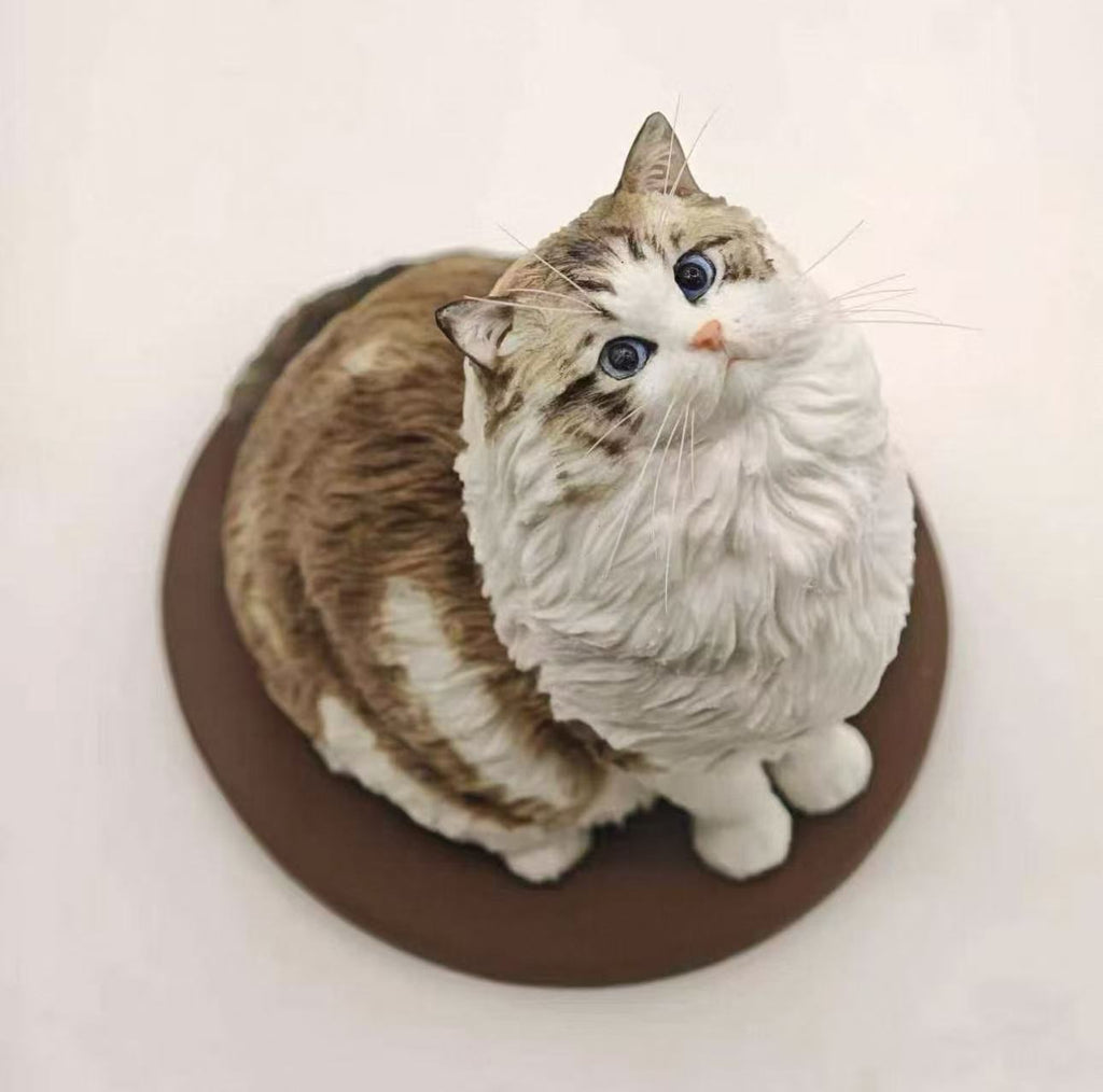 Custom pet portrait, Handmade personalized full-body pet figurines