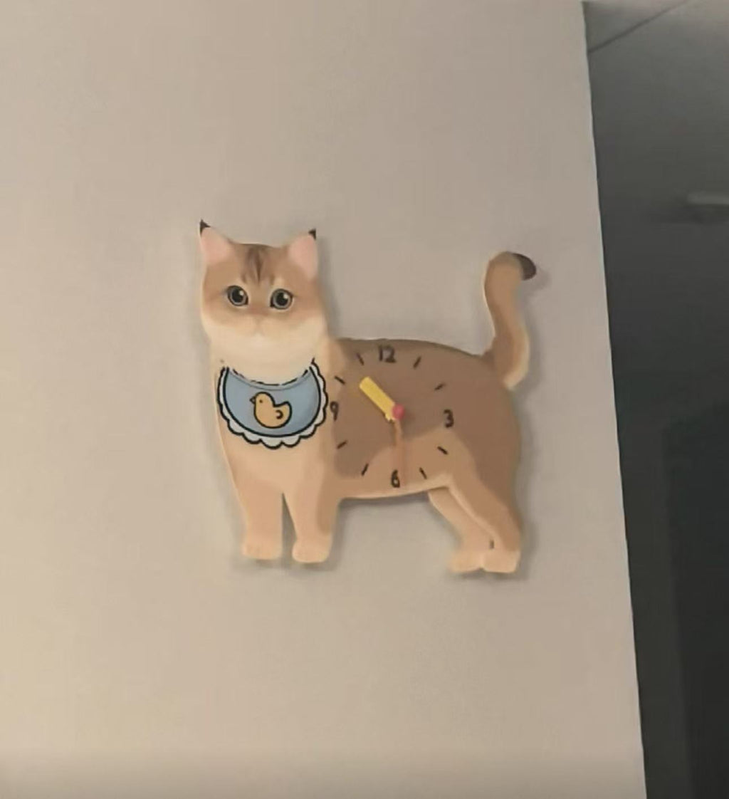 Custom Full-Body Illustrated Pet Wall Clock