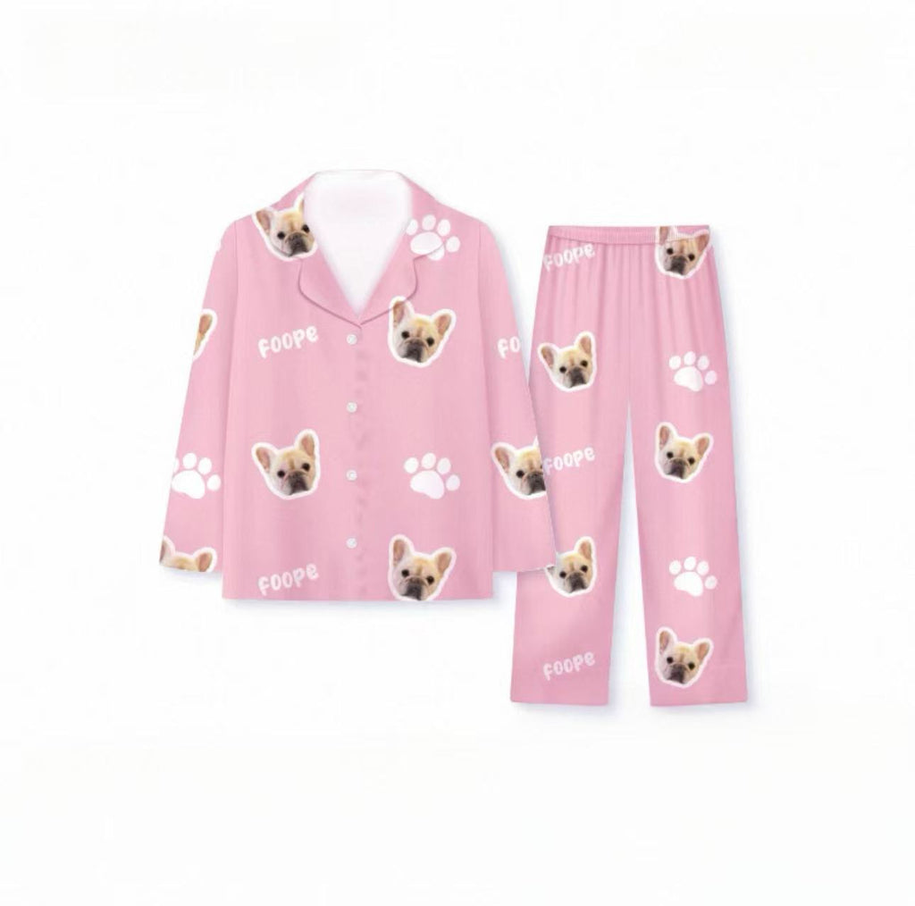 Custom Pet Photo Portrait Milk Silk Pyjamas