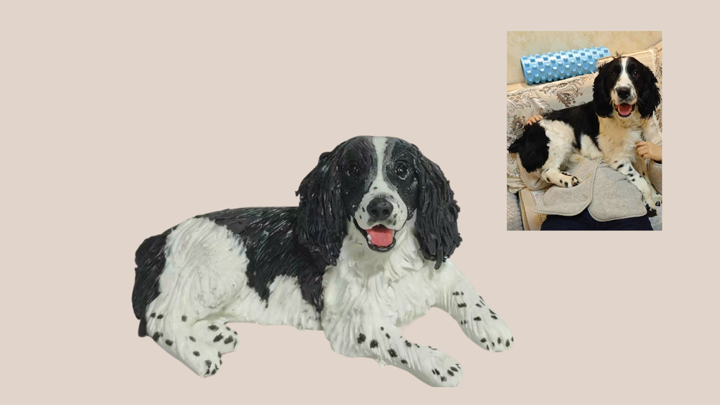 Custom pet portrait, Handmade personalized full-body pet figurines