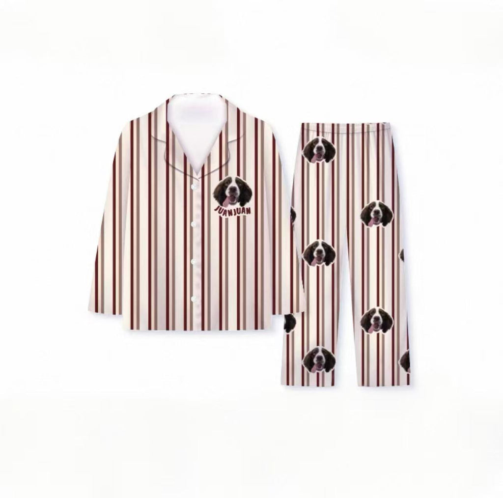 Custom Pet Photo Portrait Milk Silk Pyjamas