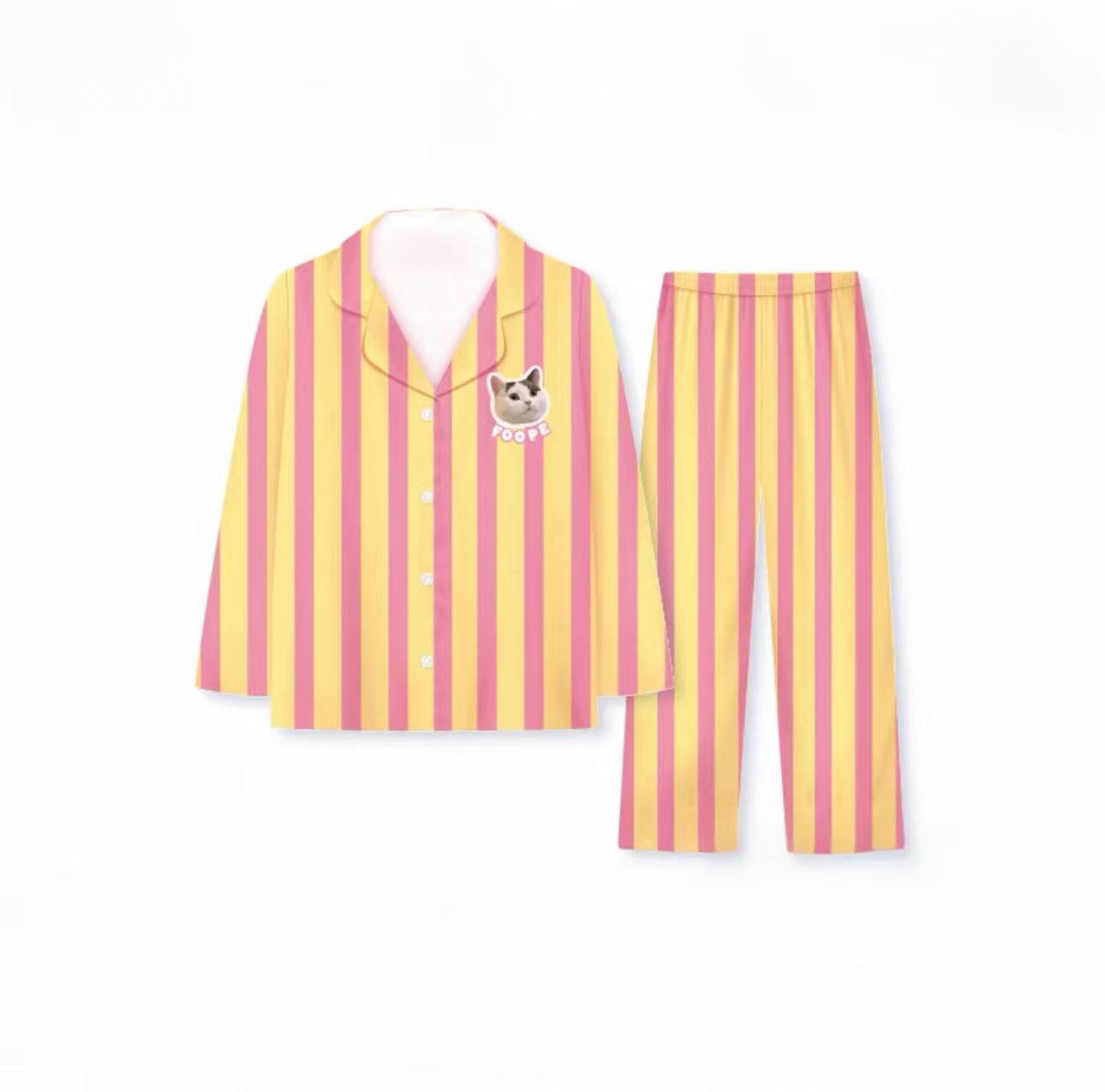 Custom Pet Photo Portrait Milk Silk Pyjamas