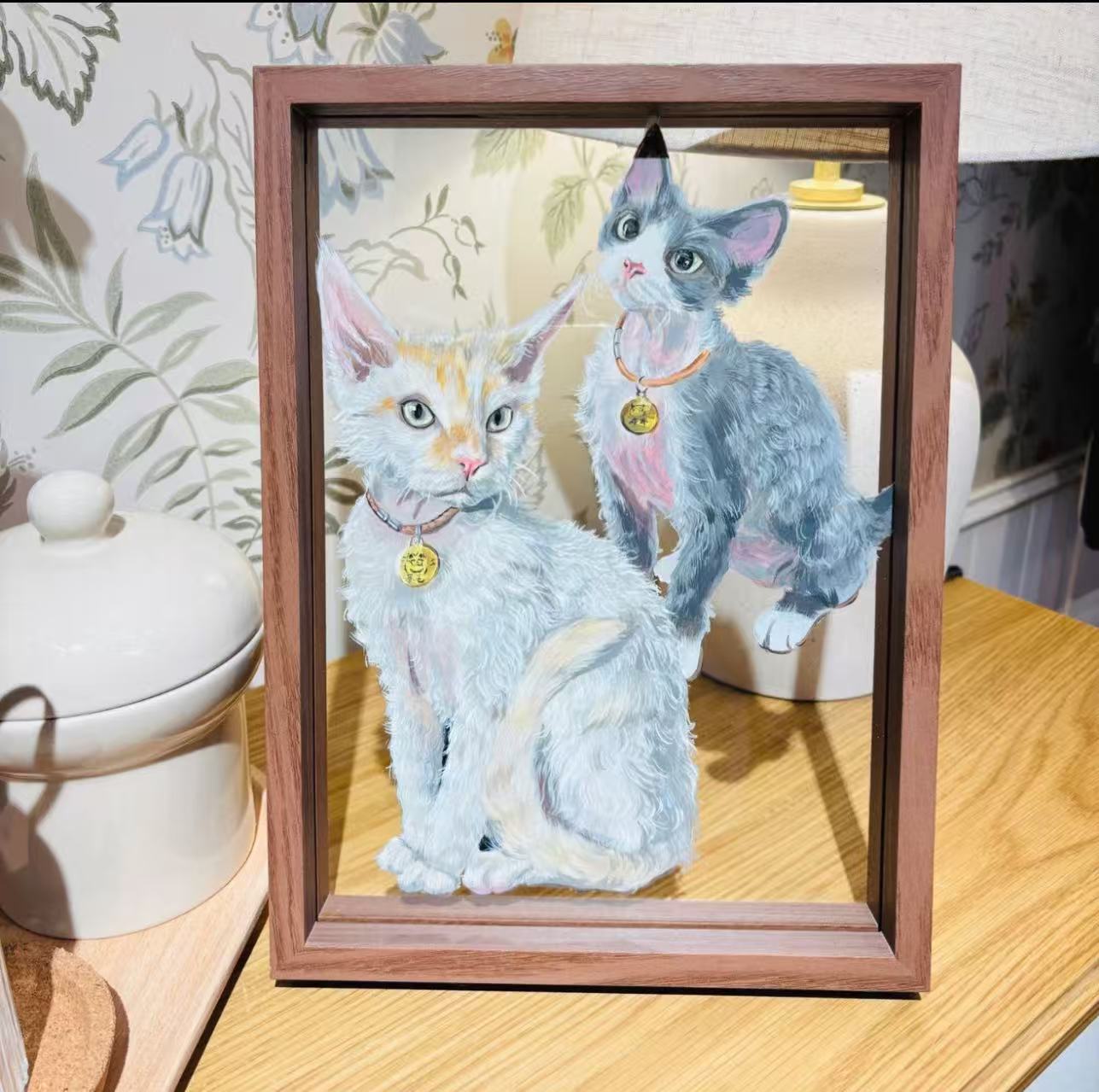 Two Pet Shadow Box Art