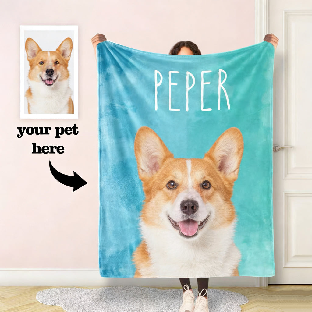 Custom Pet Photo Blanket
