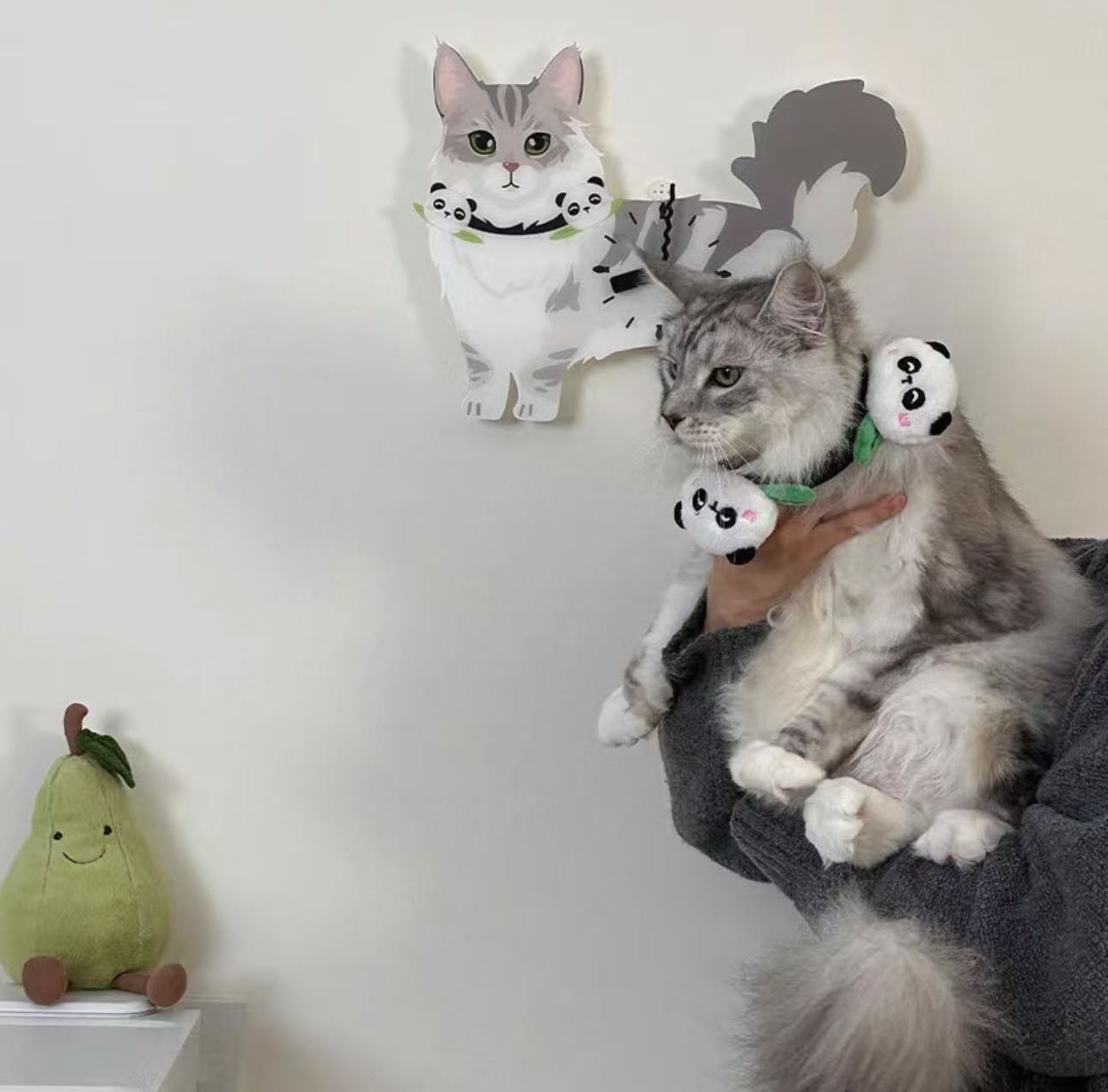 Custom Full-Body Illustrated Pet Wall Clock